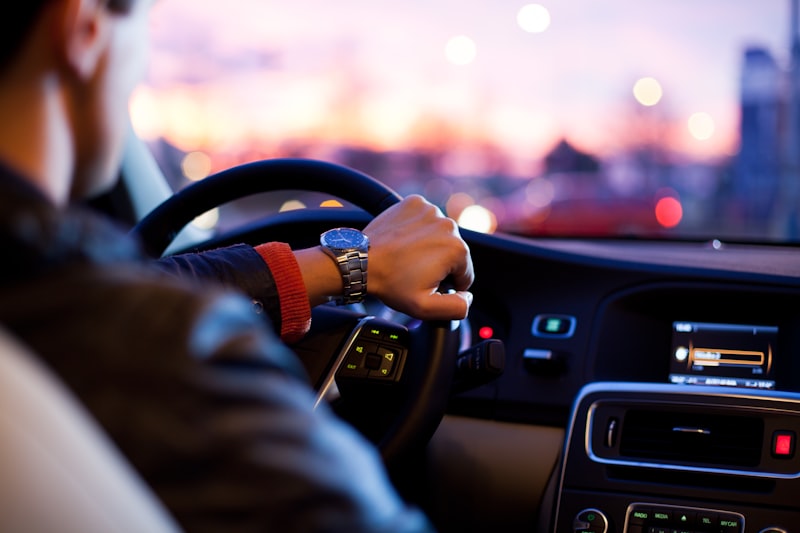 Driving on an open road